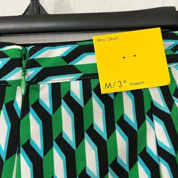 2PC SET Diane Von Furstenberg DVF for Target Arrow Geo Green Mini Skort & Top - Picture 14 of 16